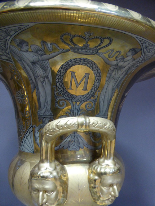 Pair Of Large Medici Porcelain Vases