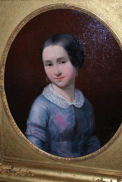 Portrait Of Young Girl Signed By C Elb