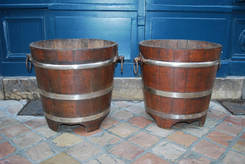 Pair Of Crates With Orange Trees, England XIX