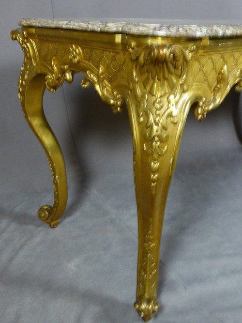 Middle Table In Golden Wood 19th Century