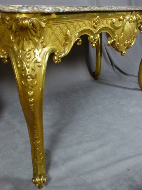 Middle Table In Golden Wood 19th Century