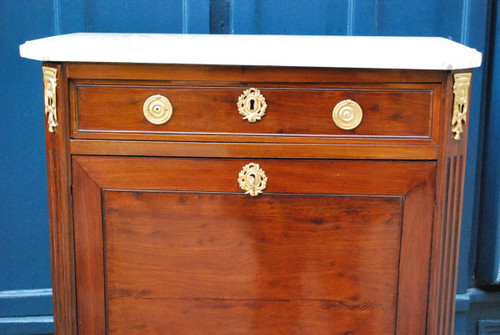 Mahogany secretaire, Louis XVI period, stamped with Vassou