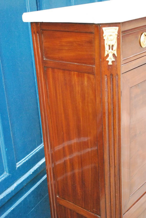 Mahogany secretaire, Louis XVI period, stamped with Vassou