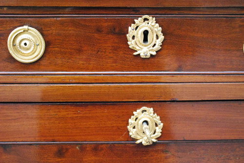 Mahogany secretaire, Louis XVI period, stamped with Vassou