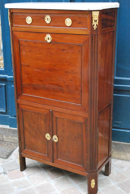 Mahogany secretaire, Louis XVI period, stamped with Vassou