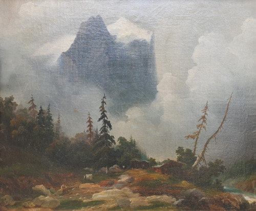 Augustin BADER - Blick auf das Charmey-Tal in der Schweiz