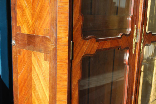 Important Louis XV Period Veneered Bookcase, Stamped De Defriche