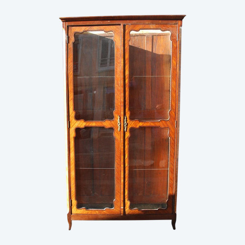 Important Louis XV Period Veneered Bookcase, Stamped De Defriche