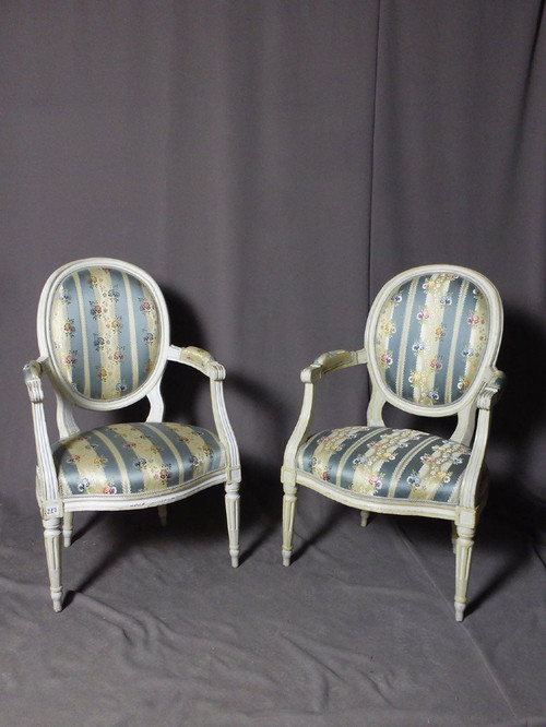 Paire De Fauteuils Louis XVI