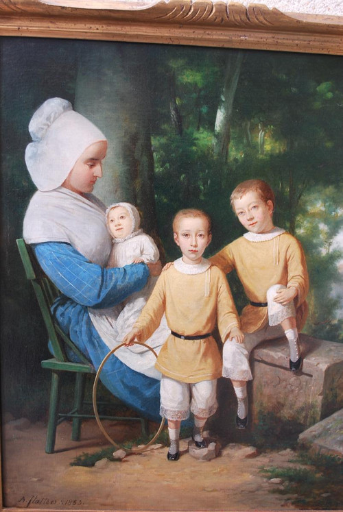 Portrait Of A Nurse And Three Children XIX