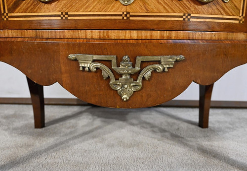 Commode Rognon en Bois Précieux, style Transition Louis XIV / Louis XV – Fin XIXe