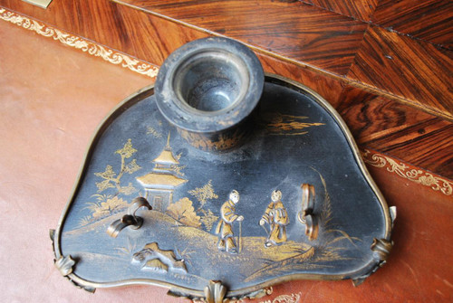 Inkwell In Varnish Martin Chinese Decor, Louis XV