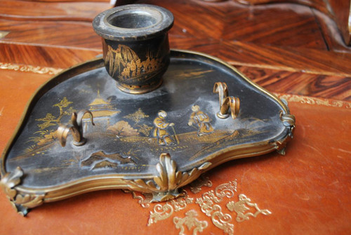 Inkwell In Varnish Martin Chinese Decor, Louis XV