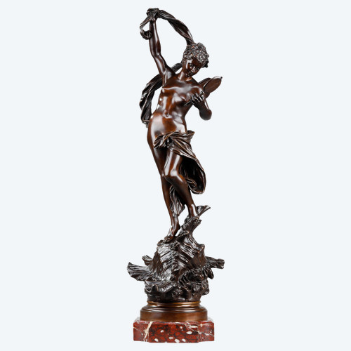 Bronze sculpture "Fairy of the Mersé, signed Luca Madrassi