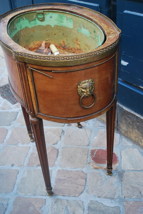 Louis XVI Style Mahogany Planter Stamped By Mailfert