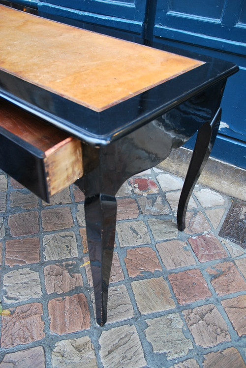 Flat Desk In Blackened Pear Tree D Louis XV Period