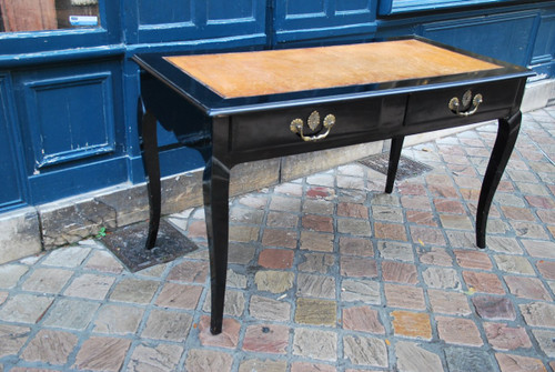 Flat Desk In Blackened Pear Tree D Louis XV Period