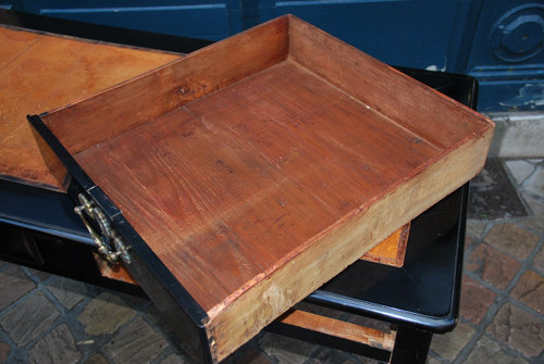 Flat Desk In Blackened Pear Tree D Louis XV Period