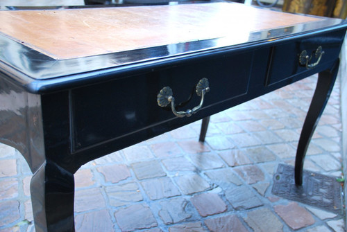 Flat Desk In Blackened Pear Tree D Louis XV Period