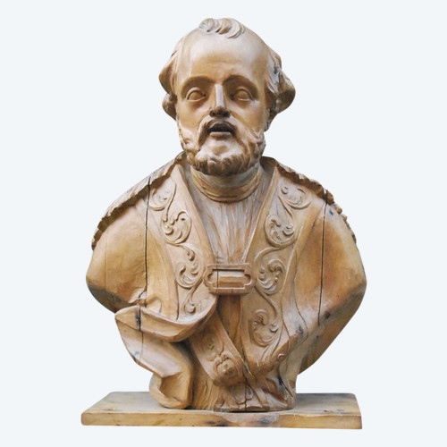 Saint Character In Carved Wood XVIII