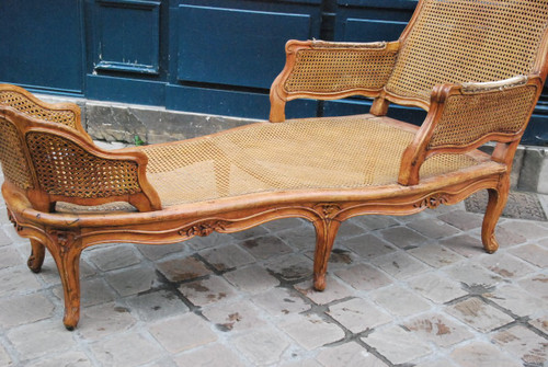 Beautiful Lounge Chair In Natural Wood D Louis XV Period.xviii