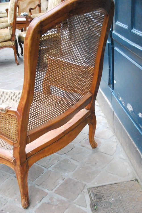 Beautiful Lounge Chair In Natural Wood D Louis XV Period.xviii