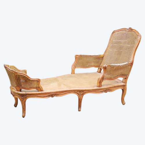 Beautiful Lounge Chair In Natural Wood D Louis XV Period.xviii