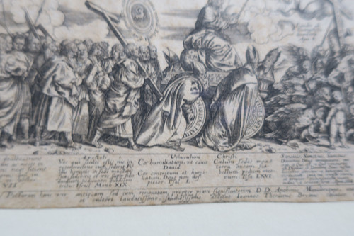 17th century engraving, The triumph of Christ