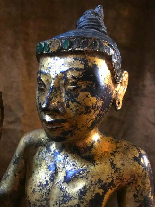 Child Buddha, lacquered and gilded wood, Burma, 19th