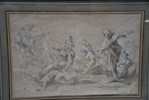 Zeichnung XVII, Begegnung der Charaktere D nach Salvator Rosa