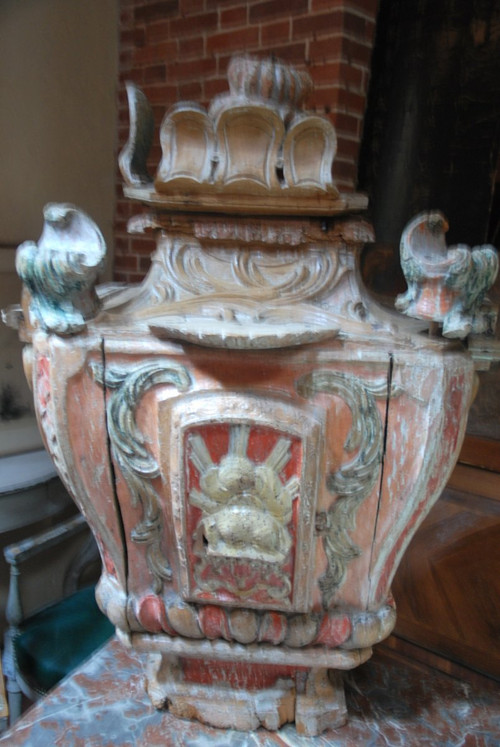 Important Tabernacle In Carved And Painted Wood Louis XIV Period From The 17th Century