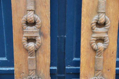 Paire De Grands éléments En Bois à Décor De Cordes , Travail XVIIIe siècle