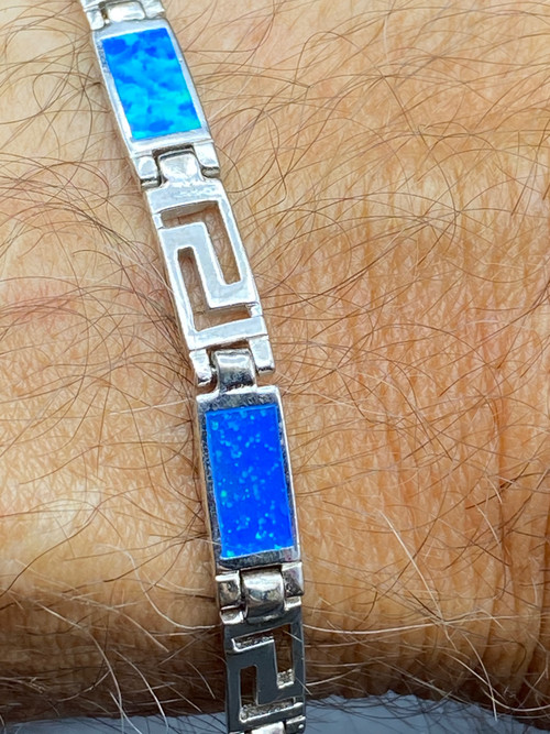 STERLING SILVER AND ENAMEL BRACELET