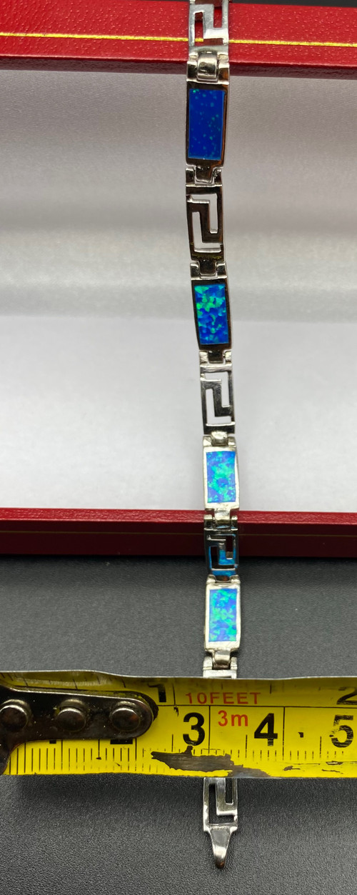 STERLING SILVER AND ENAMEL BRACELET