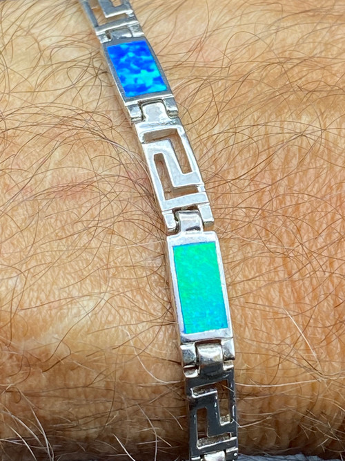 STERLING SILVER AND ENAMEL BRACELET