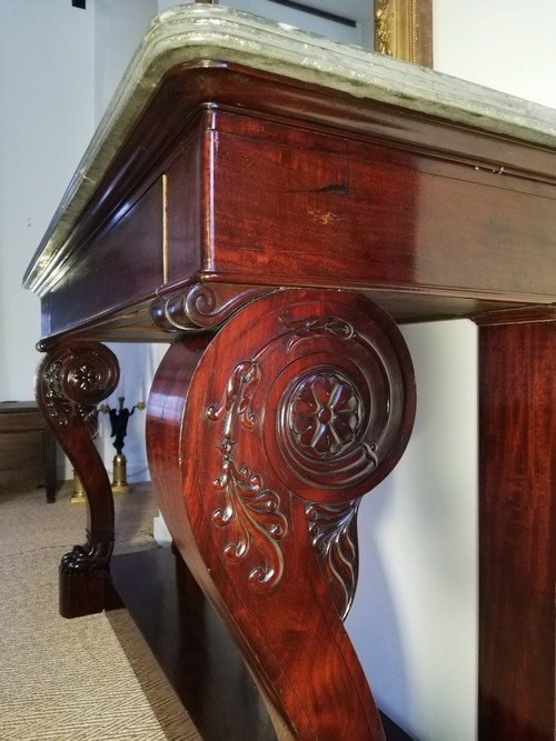 Georges Jacob and Jacob Desmalter, Important Empire-period stamped console table.