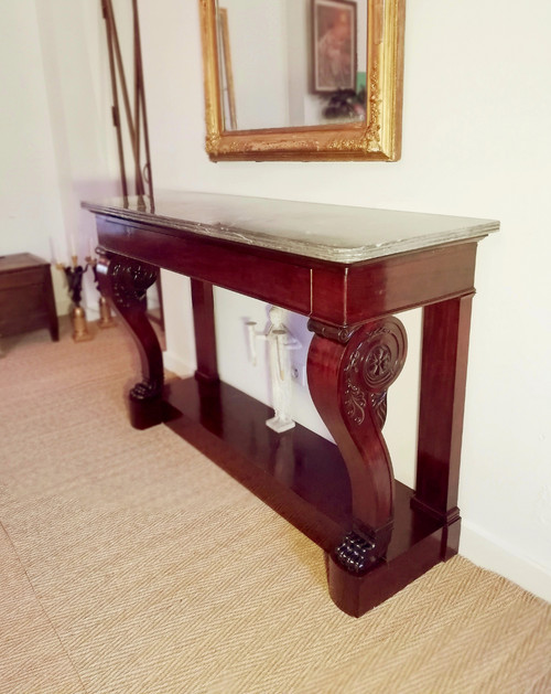 Georges Jacob and Jacob Desmalter, Important Empire-period stamped console table.