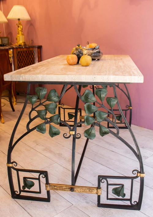 Pair Of Wrought Iron Consoles