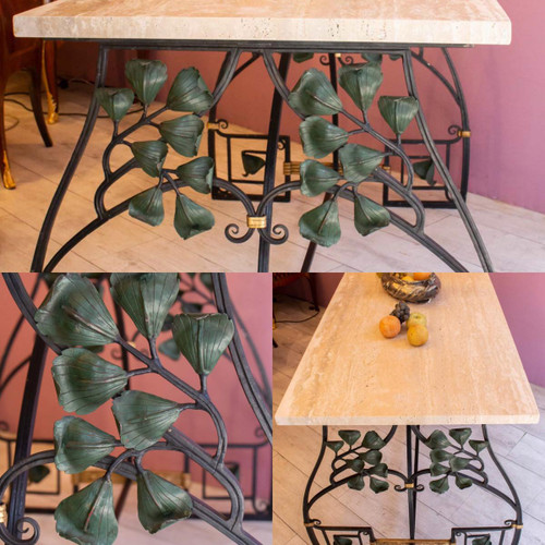 Pair Of Wrought Iron Consoles