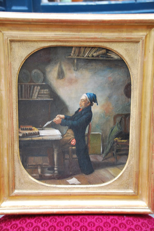 Oil The Notary Clerk, 19th century work