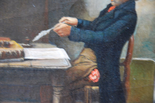 Oil The Notary Clerk, 19th century work