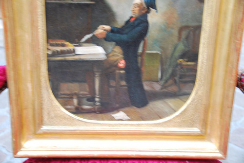 Oil The Notary Clerk, 19th century work