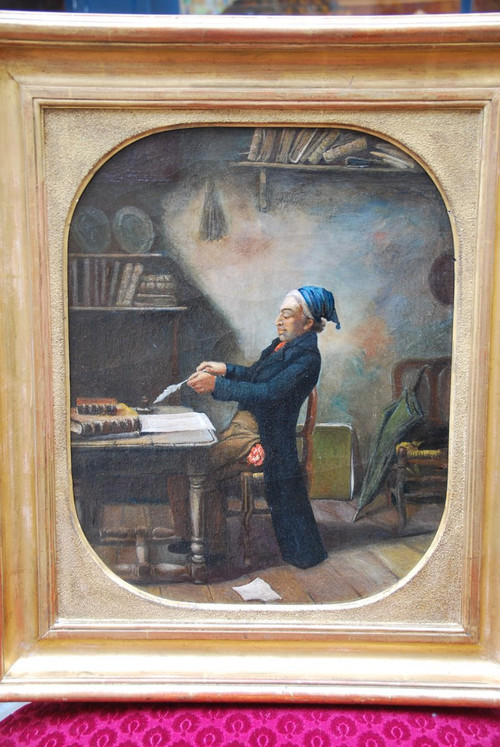 Oil The Notary Clerk, 19th century work