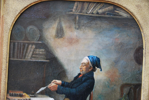 Oil The Notary Clerk, 19th century work