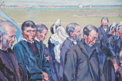 André Léveillé, The Procession In Brittany, Oil On Canvas