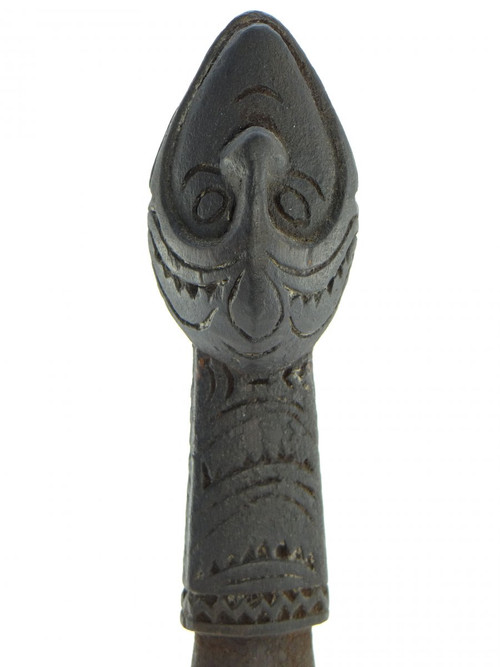 Peuple Sepik, Paouasie Nouvelle-guinée, Spatule à Sagou En Bois Sculpté.