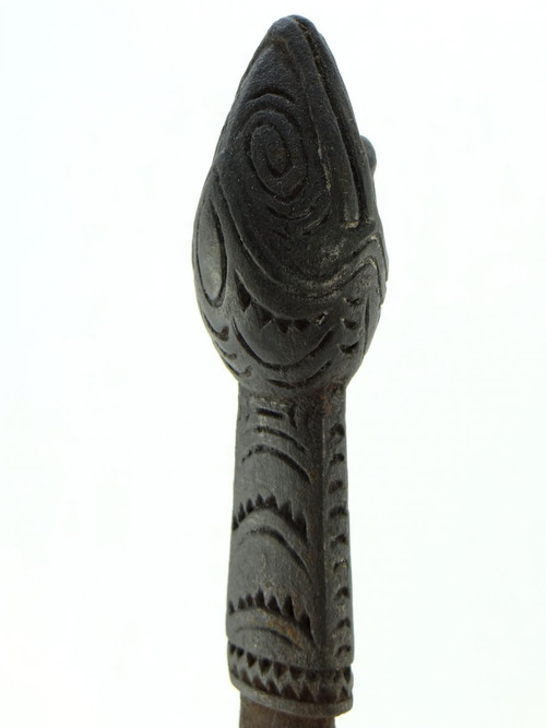 Peuple Sepik, Paouasie Nouvelle-guinée, Spatule à Sagou En Bois Sculpté.