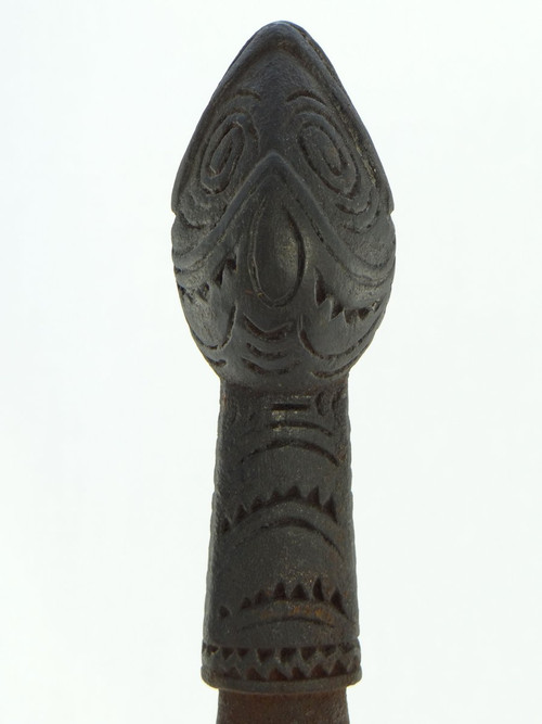 Peuple Sepik, Paouasie Nouvelle-guinée, Spatule à Sagou En Bois Sculpté.