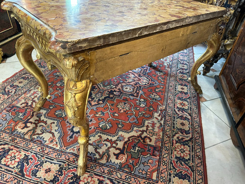 GILDED WOOD GAME TABLE 18th century