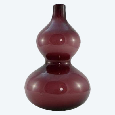 Denmark, 1960s, Manufacture Holmegaard, Double Layer Blown Glass Vase.